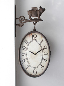 팜프레쉬 천사돼지 양면시계/벽시계