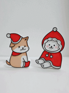 크리스마스 고양이/강아지 차량용 석고방향제
