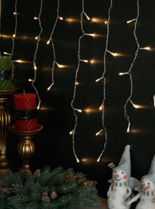크리스마스 LED 전구 150P, 200P 고드름 투명선 (백색, 컬러, 웜)