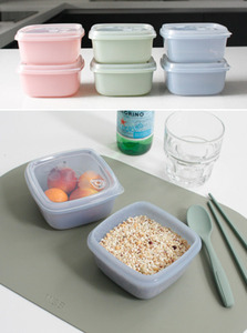 (국내생산) 실리콘 냉동밥 보관용기 2P세트