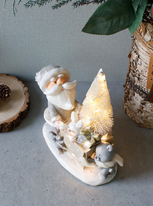 크리스마스 산타와 선물박스 불빛 LED 조명 장식