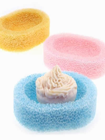 스펀지 비누받침-블루/핑크/내츄럴